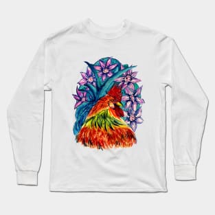 Year of the Rooster (Large, untiled design) Long Sleeve T-Shirt